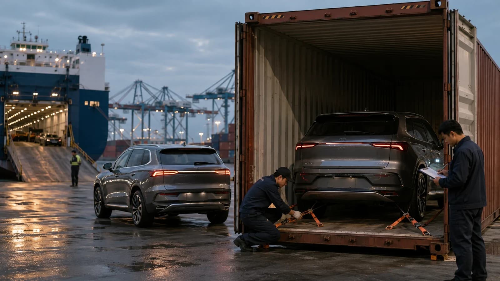 Container vs RoRo Shipping for a Chinese EV